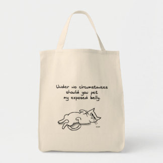 Bolso De Tela Nunca Mascota al Belly Gato - Gracioso Tote de mer