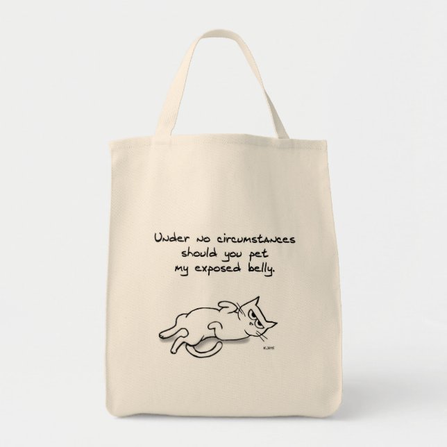 Bolso De Tela Nunca Mascota al Belly Gato - Gracioso Tote de mer (Frente)