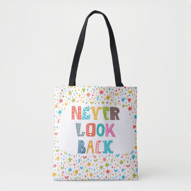 Bolso De Tela Nunca mire detrás (Anverso)