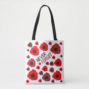 Bolso De Tela Nunca Olvides, Flor de amapola