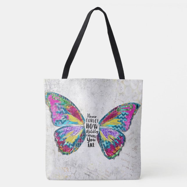 Bolso De Tela Nunca Olvides Lo Salvaje Que Eres Capaz (Anverso)