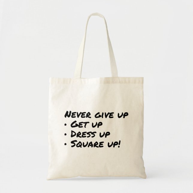 Bolso De Tela Nunca rendirse (Frente)