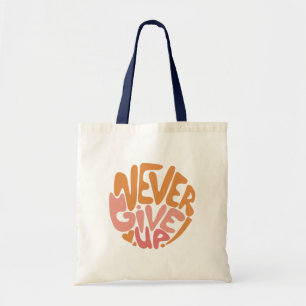 Bolso De Tela Nunca rendirse - Motivación diaria rosa y Naranja