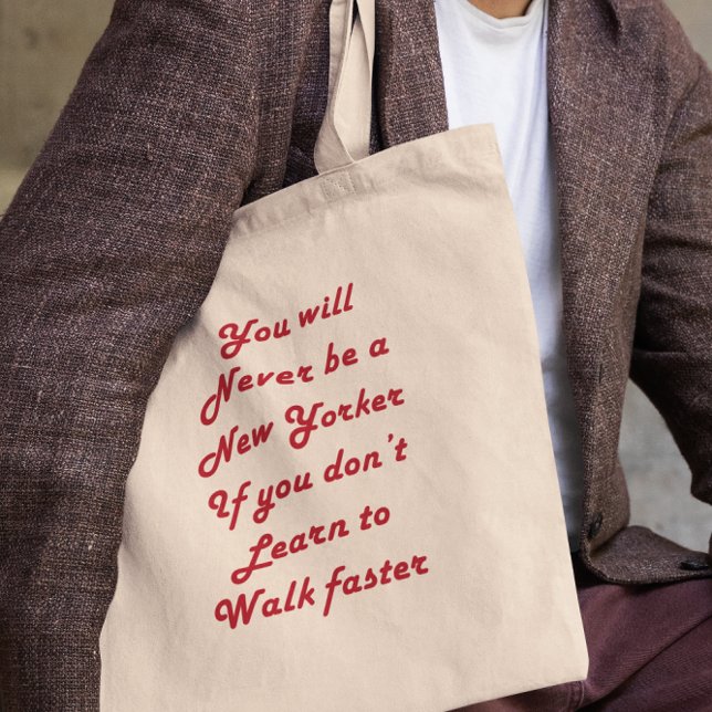 Bolso De Tela Nunca serás neoyorquino si retro a Nueva York (Subido por el creador)