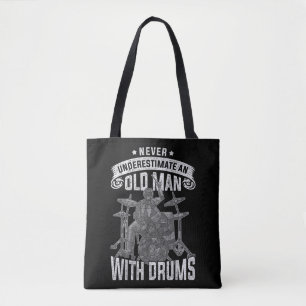 Bolso De Tela Nunca subestimes a un anciano con tamboresSi eres
