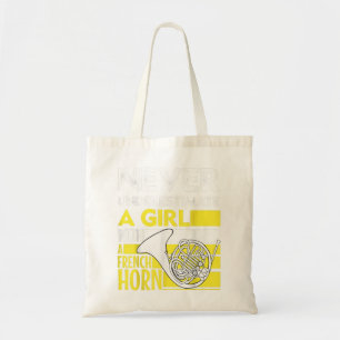 Bolso De Tela Nunca Subestimes A Un Chica Con Un Cuerno Francés