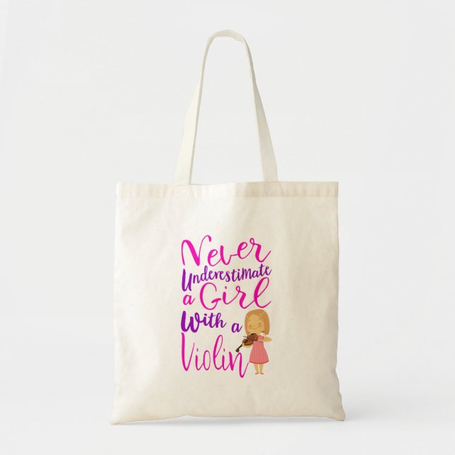 Bolso De Tela Nunca subestimes a un Chica con un regalo Guay par (Frente)