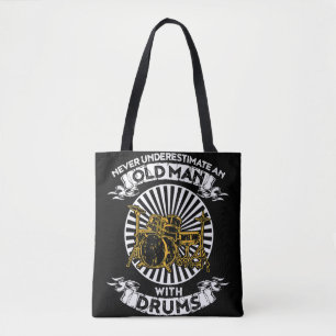 Bolso De Tela Nunca Subestimes A Un Viejo Con TshirtAr