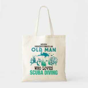 Bolso De Tela Nunca Subestimes A Un Viejo Que Ama Scuba