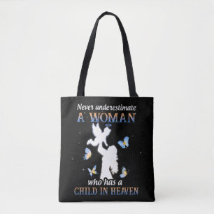 Bolso De Tela Nunca subestimes a una mujer que tiene un hijo en 