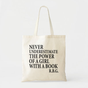 Bolso De Tela Nunca subestimes el poder de un Chica