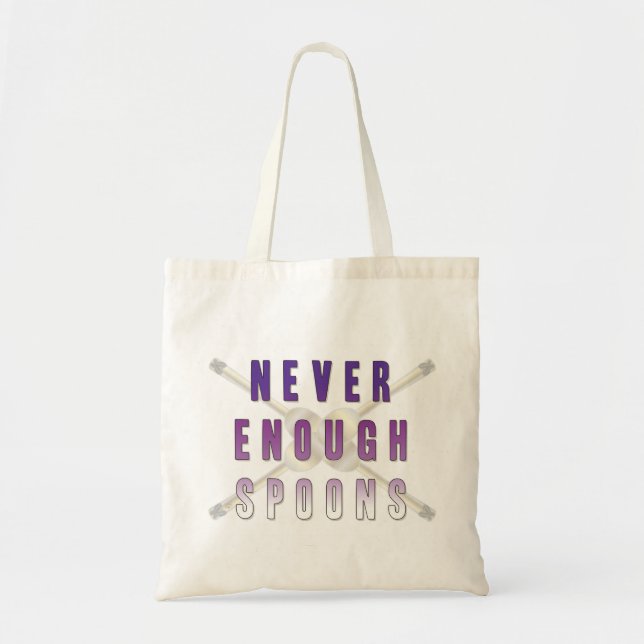 Bolso De Tela Nunca suficientes cucharas (Frente)