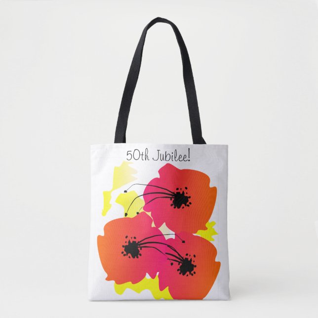 Bolso De Tela Nuns Golden 50 Jubilee Tote Bag Flores grandes (Anverso)