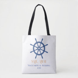 Bolso De Tela Nupcias de Damas de Honor Náuticas Sail Away