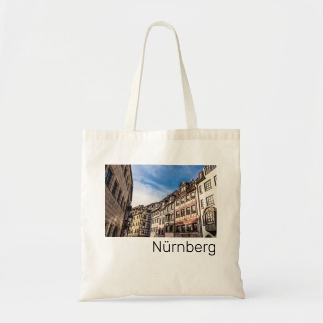 Bolso De Tela Nuremberg Cityscape Bavaria Alemania Souvenir (Frente)