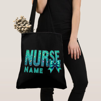 Bolso De Tela NURSE Bow Design – Elegant Nurse Custom Tote Bag