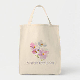 Bolso De Tela Nurtura. Descansa. Bloom Purple Bouquet