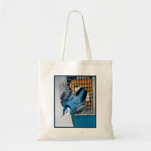 Bolso De Tela Nuthatch blanco en nieve - foto original