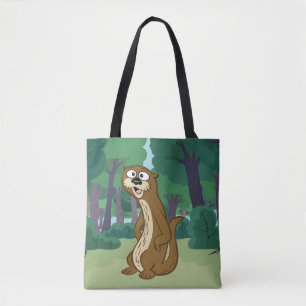 Bolso De Tela Nutria de Rick el   Reggie del guardabosques
