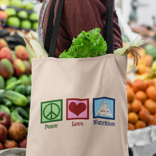 Bolso De Tela Nutrición de amor por la paz