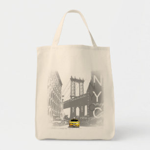 Bolso De Tela Ny Nyc New York City Yellow Taxi Puente Brooklyn
