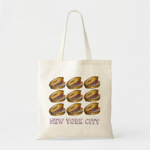 Bolso De Tela NYC Bagel Lox Cream Cheese Capers Tote de Nueva Yo