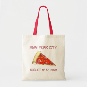 Bolso De Tela NYC New York City Pizza Tránsito Personalizado Tot