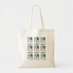 Bolso De Tela NYC Pen-and-Ink Brooklyn Bridge Tote de la ciudad 