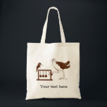 BOLSO DE TELA NZ BIRDS SCIENCE TOY 10000<br><div class="desc">Un diseño lindo para cualquiera que ame tanto a las aves nativas de Nueva Zelanda como a la ciencia. Un ilustracion gracioso de dos pájaros neozelandeses,  un takahe y un kingfisher haciendo experimentos de física con un juguete de péndulo llamado cuna de Newton.</div>