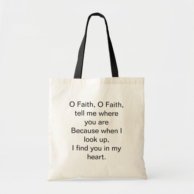 Bolso De Tela O Fe Inspiradora  (Frente)