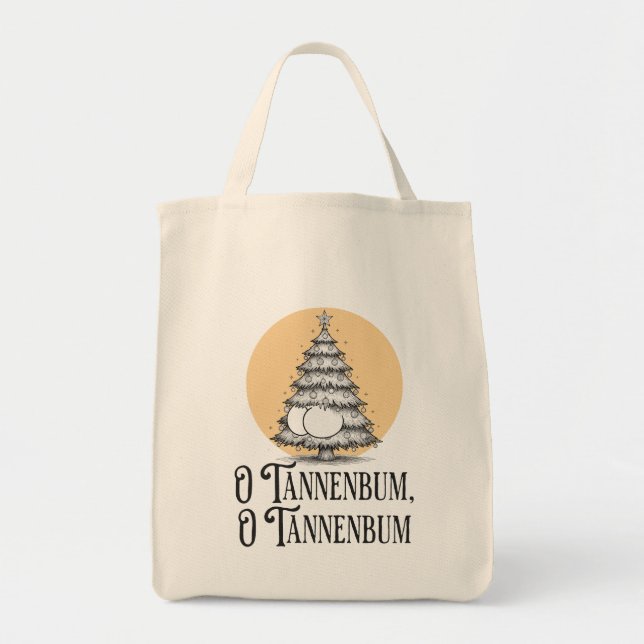 Bolso De Tela O Tannenbum Christmas tree butt bum funny tote (Frente)