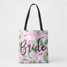 Bolso De Tela Oasis Botánico Tropical Rosa Verde NOVIA SRA.