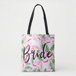 Bolso De Tela Oasis Botánico Tropical Rosa Verde NOVIA SRA.