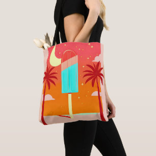 Bolso De Tela Oasis de hielo Starry Summer Palm