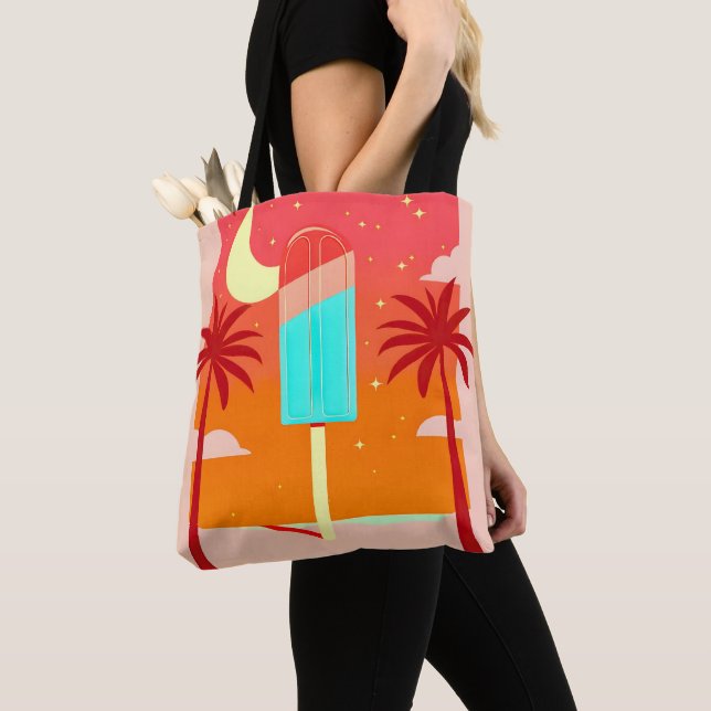 Bolso De Tela Oasis de hielo Starry Summer Palm (Detalle)