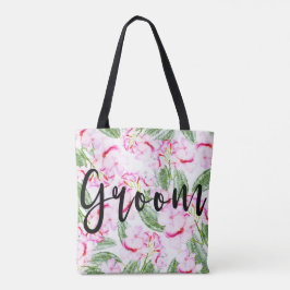 Bolso De Tela Oasis Tropical Botánico Verde Rosa GROOM / SR.