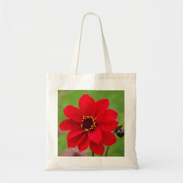 Bolso De Tela Obispo de Llandaff dahlia (Frente)