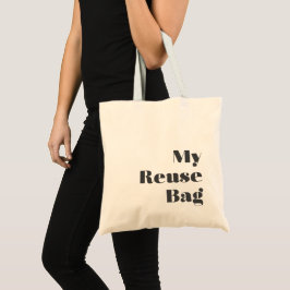 Bolso De Tela Objeto individual gris y negro