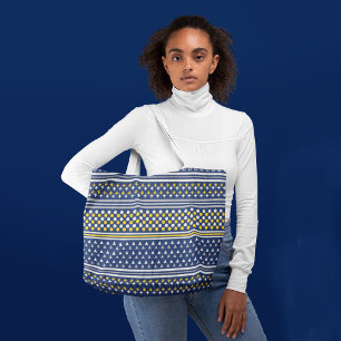 Bolso De Tela Objetos geológicos azules