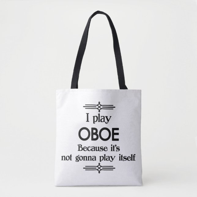 Bolso De Tela Oboe - Tómense música divertida Deco (Anverso)