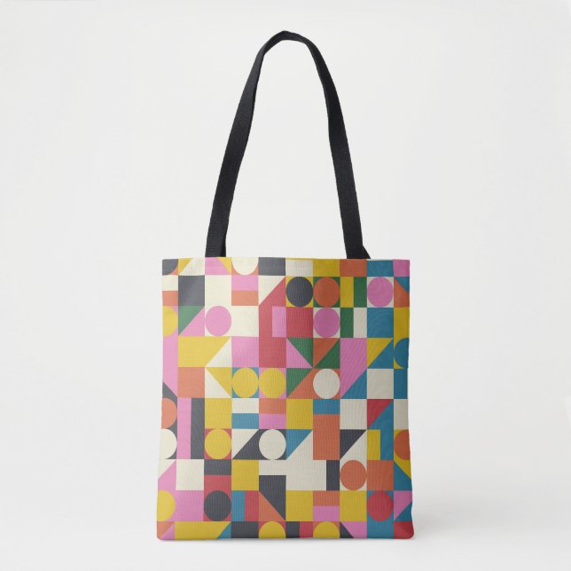 Bolso De Tela Obra artística de Bauhaus: composición geométrica  (Anverso)