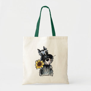 Bolso De Tela Obra clásica soleada del Schnauzer