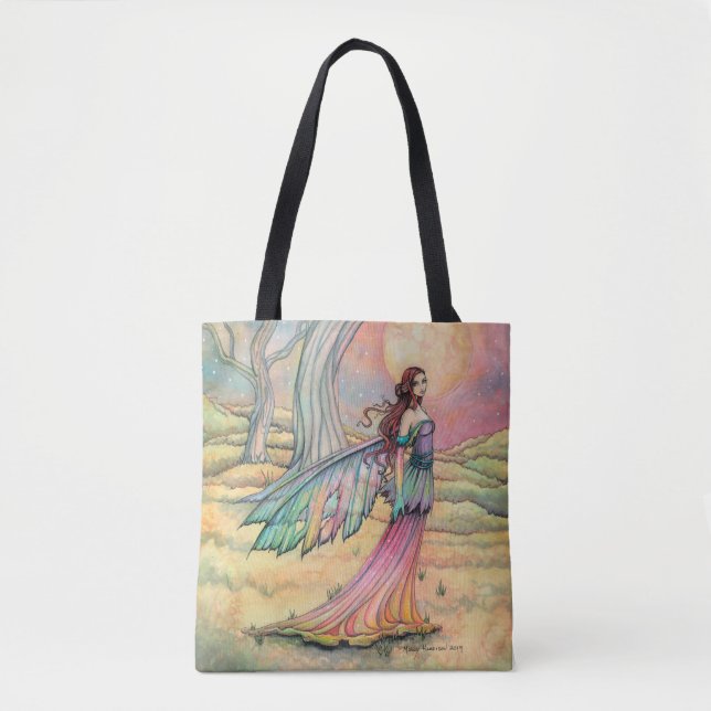 Bolso De Tela Obra de fantasía de hadas con leche de lino bajo l (Anverso)