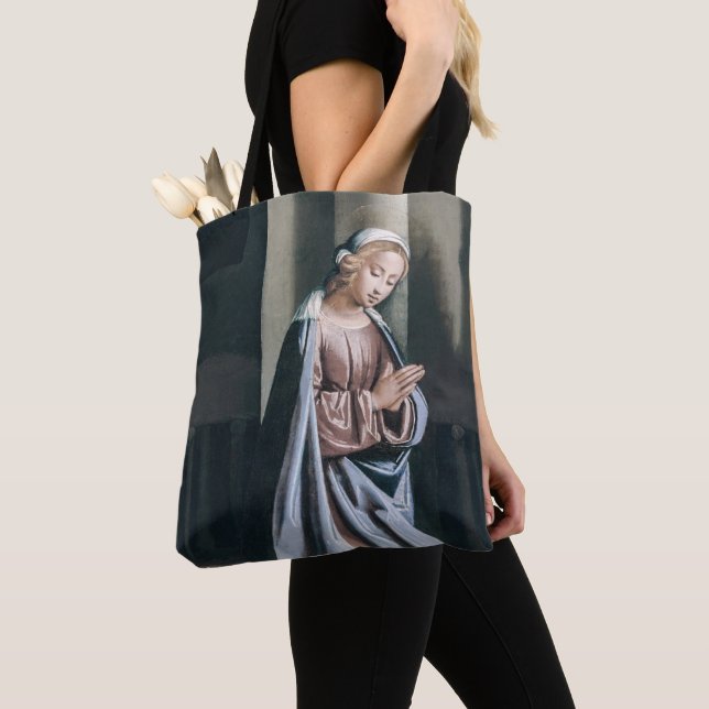 Bolso De Tela Obra de la Virgen Religiosa María Madonna (Detalle)