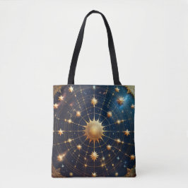 Bolso De Tela Obras de arte de Sol Celestial y Estrellas con ace