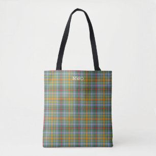 Bolso De Tela O'Brien Clan Tartan Colorful Plaid Monograma