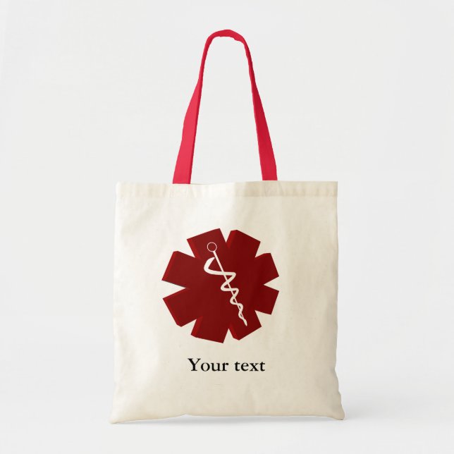 Bolso De Tela obsequios médicos caduceus (Frente)