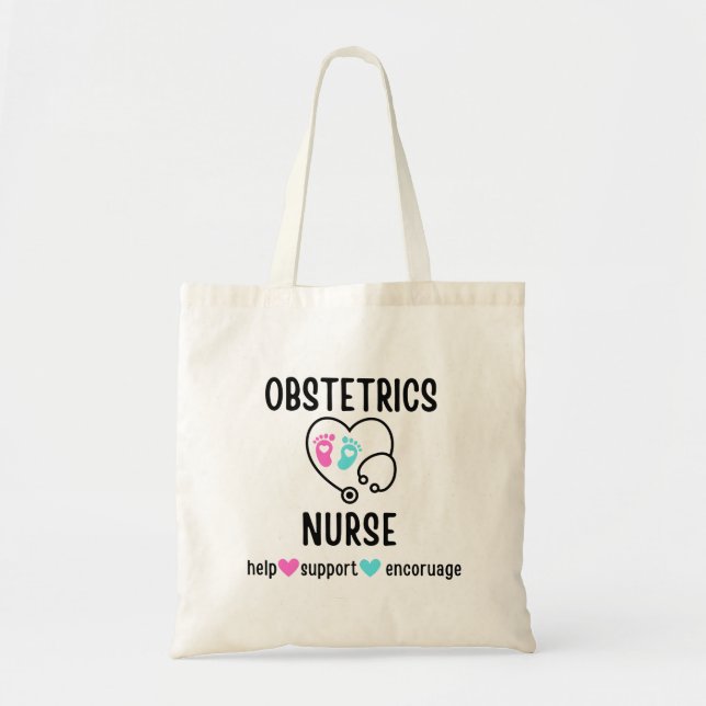 Bolso De Tela Obstetricia de regalo de enfermería Enfermería obs (Frente)