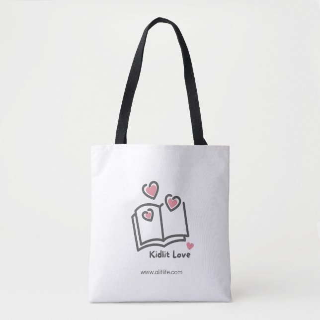 Bolso De Tela Obtén Lit(erate). Y KidLit Love Tote Bag (Anverso)