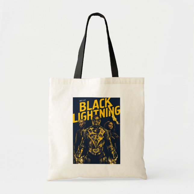 Bolso De Tela Obtén luz - Black Lightning (Frente)